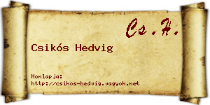 Csikós Hedvig névjegykártya